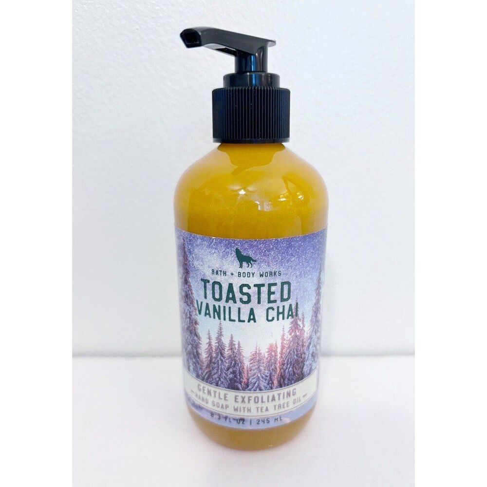 Bath & Body Works TOASTED VANILLA CHAI Gentle Exfoliating Hand Soap Wash 8 oz
